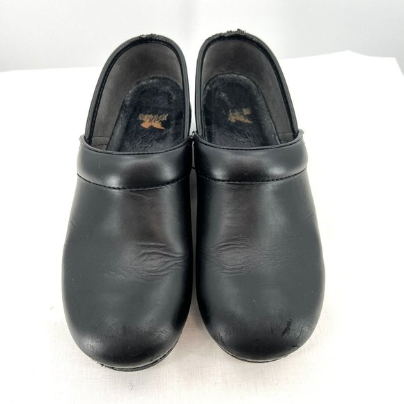 Dansko XP Black Leather Clogs Womens 39 US 8.5 9 - Picture 6 of 10